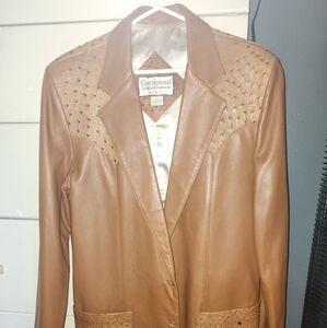 Ostrich and lamb skin western blazer size 44